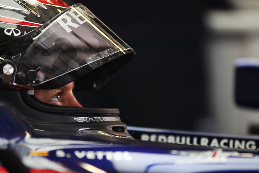 Sebastian Vettel focuses ahead of Q3