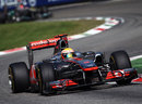Lewis Hamilton speeds through Ascari