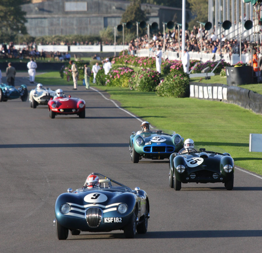 The parade lap in the Freddie March Memorial Trophy