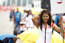 Grid girls ahead of a support race