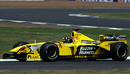 Damon Hill drives for Jordan in front of his home crowd