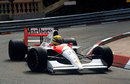 Ayrton Senna negotiates the Lowes Hairpin at Monaco