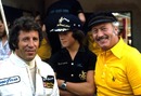 Mario Andretti with Lotus Boss Colin Chapman and son Clive Chapman