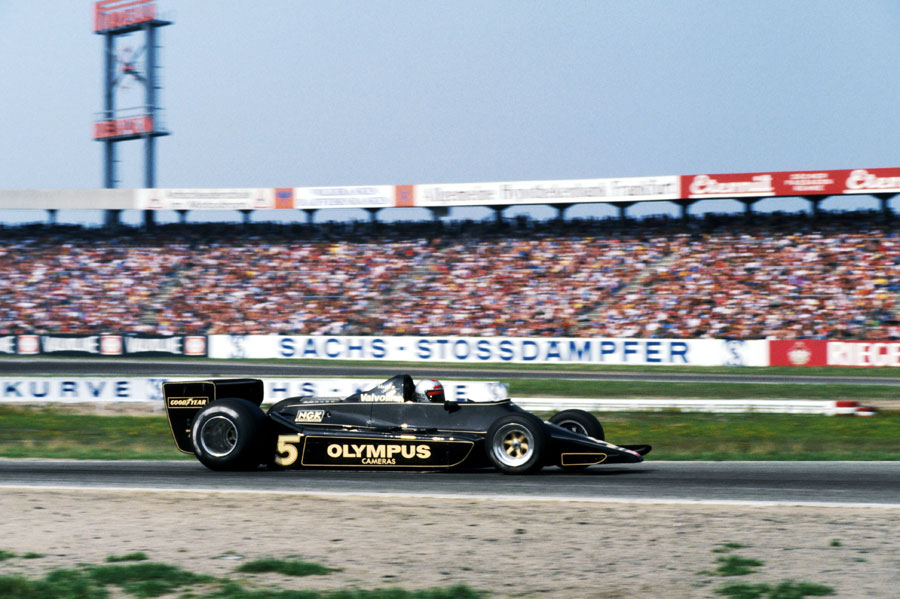 Mario Andretti takes the race win for Lotus