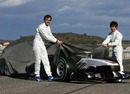 Pedro De La Rosa and Kamui Kobayashi unveil the new BMW Sauber C29