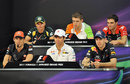 The drivers face the media in the press conference