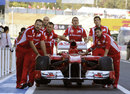Ferrari takes its car down to scrutineering