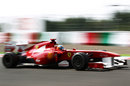 Fernando Alonso at speed during first practice