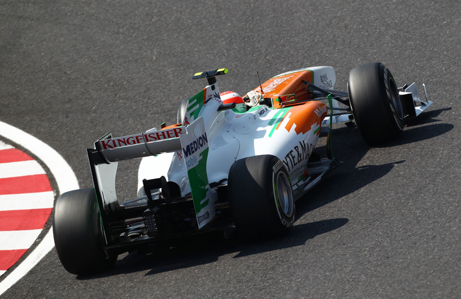 Paul di Resta after clipping the apex