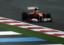 Felipe Massa on intermediate tyres