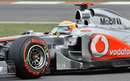 Lewis Hamilton on his way to pole position