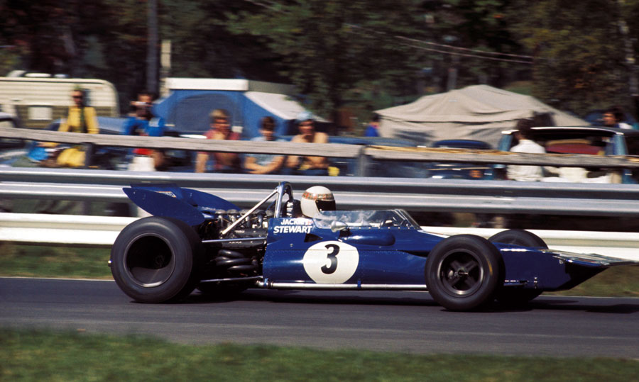 Jackie Stewart debuts the new Tyrrell 001