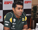 Karun Chandhok talks to the media at an ESPNF1 press conference