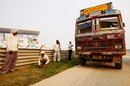Workers continue preparations at the new Buddh circuit