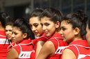 Grid girls pose at the Buddh circuit