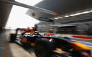Mark Webber flashes down the pitlane
