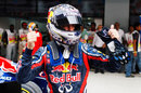 Sebastian Vettel gives the thumbs up