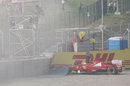 The dust settles after Felipe Massa's crash at the end of Q3