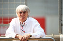 Bernie Ecclestone on the pit wall