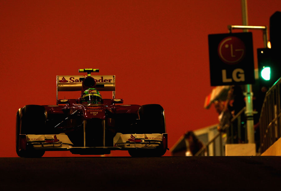 Felipe Massa exits the pits