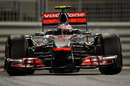 Jenson Button wrestles his McLaren through the slow-speed corners