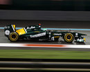 Heikki Kovalainen on track in the Lotus