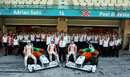 Force India pose for a team shot on Sunday morning