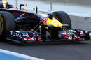Red Bull run an aero-measuring device on the front of Jean-Eric Vergne's car