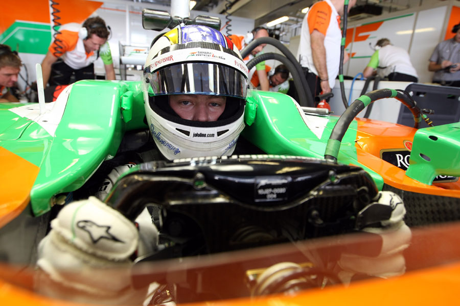 Johnny Cecotto Jnr in the cockpit of the Force India