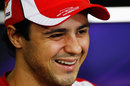 Felipe Massa enjoys a joke in the driver press conference