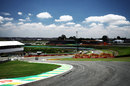 The view down from turn one through the Senna S and Curva do Sol