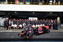 The Toro Rosso team poses for an end of season photo