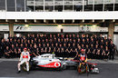The McLaren team poses for an end of season photograph