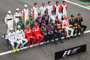 Drivers pose for an end-of-season photograph