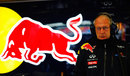 Helmut Marko in the Red Bull garage