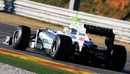 Nico Rosberg takes the Mercedes on its first outing