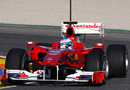 Fernando Alonso gets his first taste of the new Ferrari F10