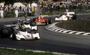 Carlos Pace leads Carlos Reutemann, Niki Lauda and James Hunt