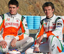 Paul di Resta and Nico Hulkenberg pose for a photo