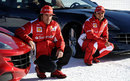 Fernando Alonso and Felipe Massa pose for a photograph at Ferrari's annual media event Wrooom