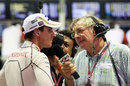 Gary Anderson interviews Adrian Sutil after practice