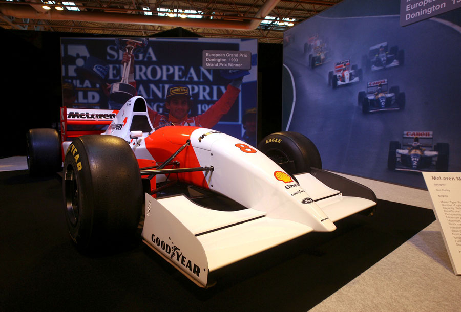 Ayrton Senna's McLaren MP4/8 at the Autosport International Show
