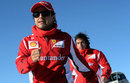 Felipe Massa and Fernando Alonso march across a mountain during Ferrari's annual media event Wrooom