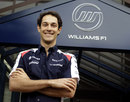 Bruno Senna poses outside the Williams headquarters