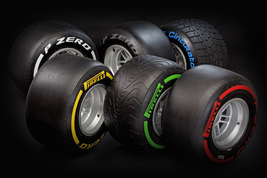 The 2012 Pirelli tyre range, complete with Cinturato intermediate and wet tyres 