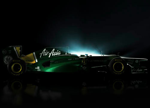 The first official image of the new Caterham CT01, leaked by the team on Twitter