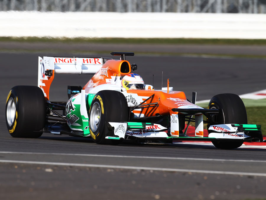 Paul di Resta puts the first few miles on the Force India VJM05