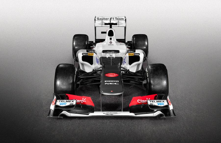 A head-on view of the new Sauber C31