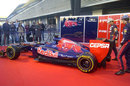 Toro Rosso drivers Jean-Eric Vergne and Daniel Ricciardo unveil the STR7