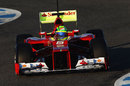 Felipe Massa aims for the apex in the Ferrari F2012